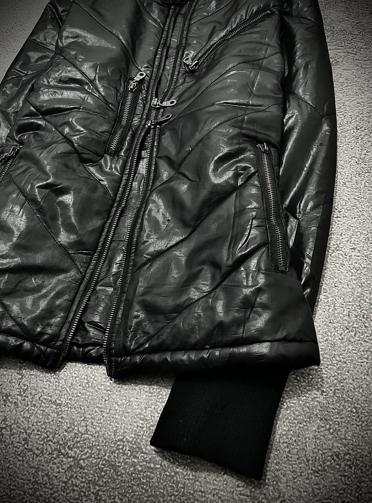 GOSTAR DE FUGA 2000s Fuga Multi Pocket Puffer Biker Jacket Size US M / EU 48-50 / 2 - 2 Thumbnail