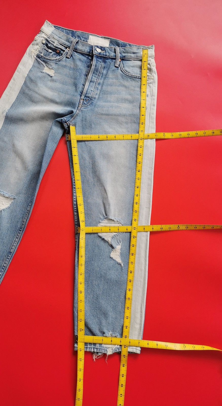 MOTHER Mother The Trasher Stripe Confession Jeans Size 29" - 16 Thumbnail