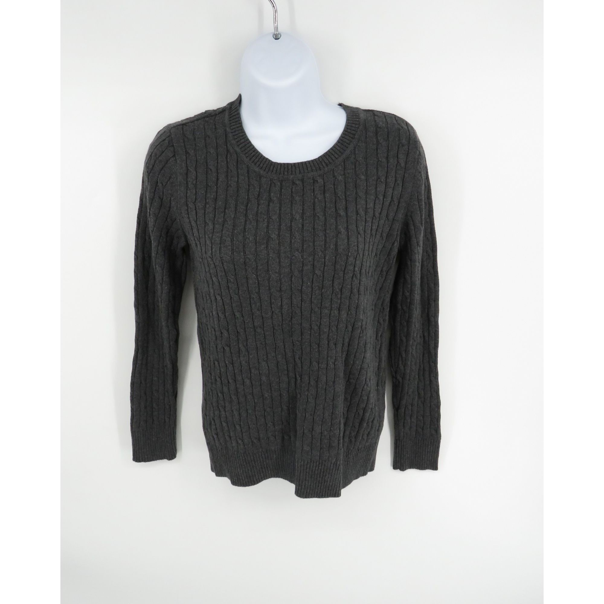 Other Karen Scott Womens Cable Crew Sweater Charcoal Heather X Sma Size XS / US 0-2 / IT 36-38 - 1 Thumbnail