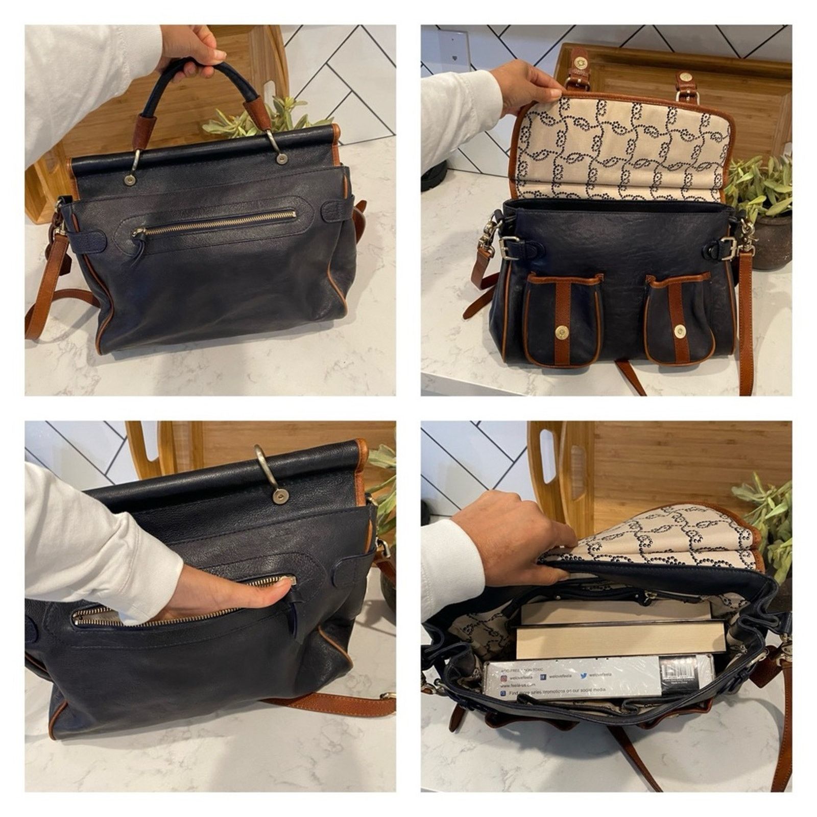 Anthropologie Schuler & Sons Philadelphia leather works Messenger bag Size ONE SIZE - 7 Thumbnail