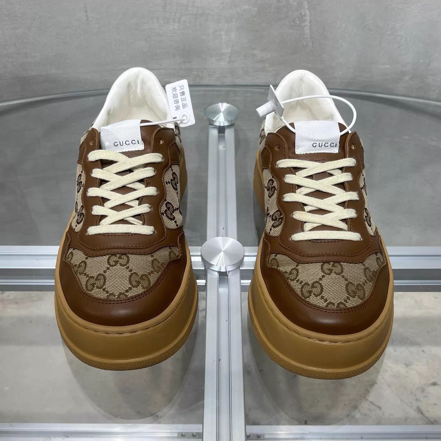 Gucci Gucci Chunky B GG Brown 38.5 Sneaker Size US 8 / IT 38 - 1 Thumbnail
