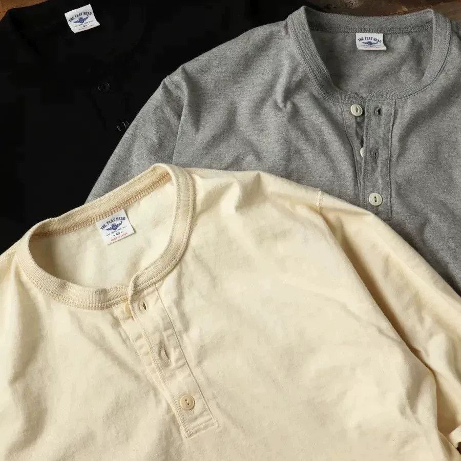 The Flat Head Classic Long Sleeve Retro T-Shirt Size US XS / EU 42 / 0 - 1 Thumbnail