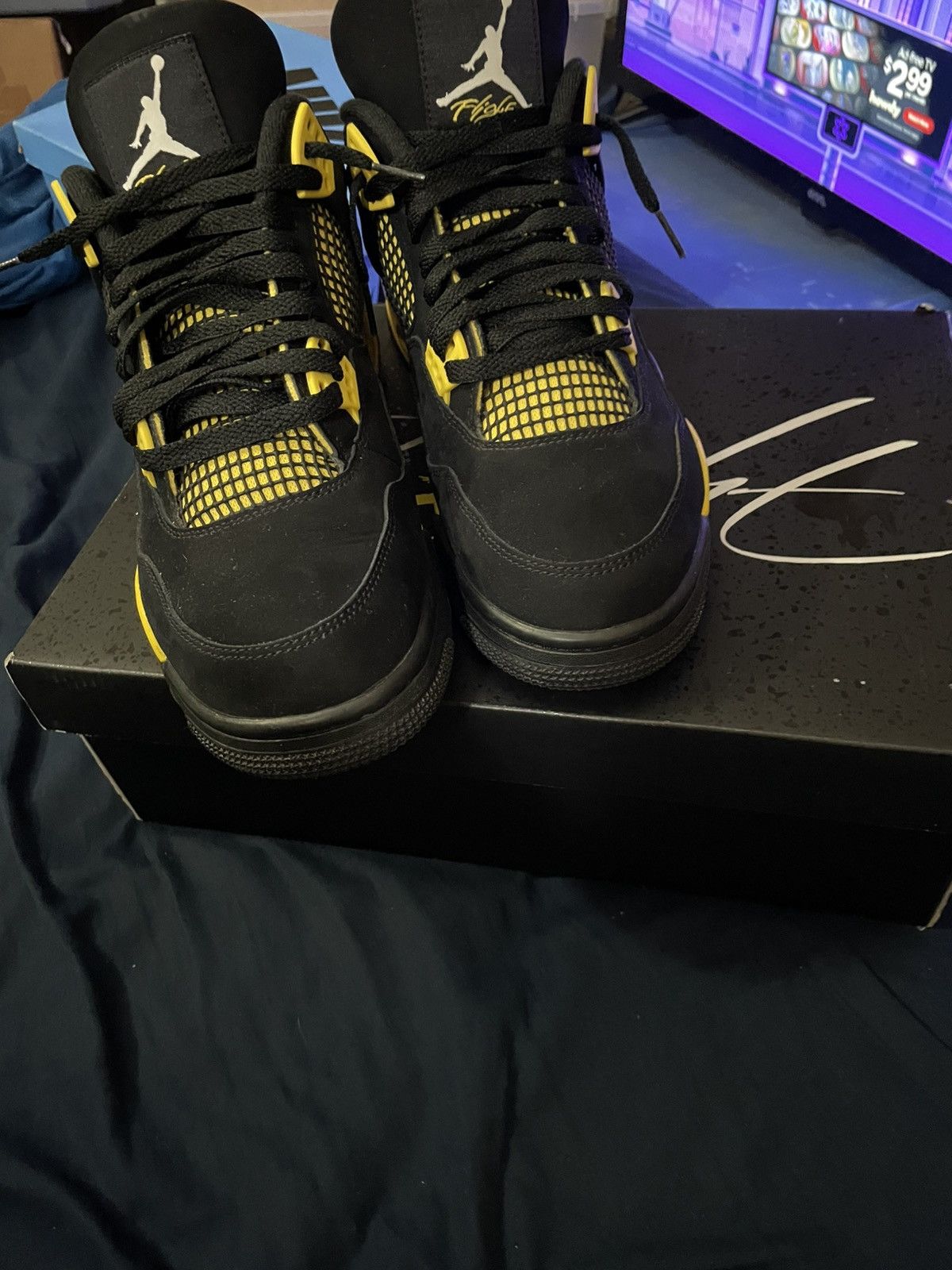 Jordan Brand Jordan 4 “Thunder 2023” Size US 12 / EU 45 - 7 Thumbnail