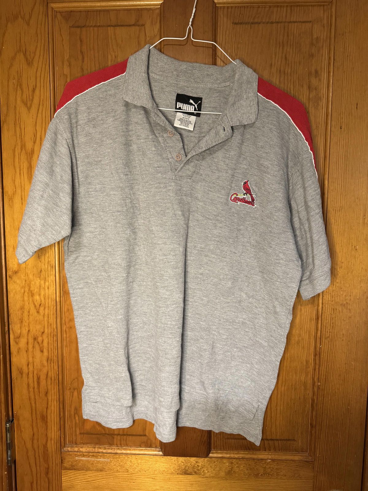 Puma Puma Men's Grey and Red Short Sleeve Polo Shirt Size US M / EU 48-50 / 2 - 1 Thumbnail