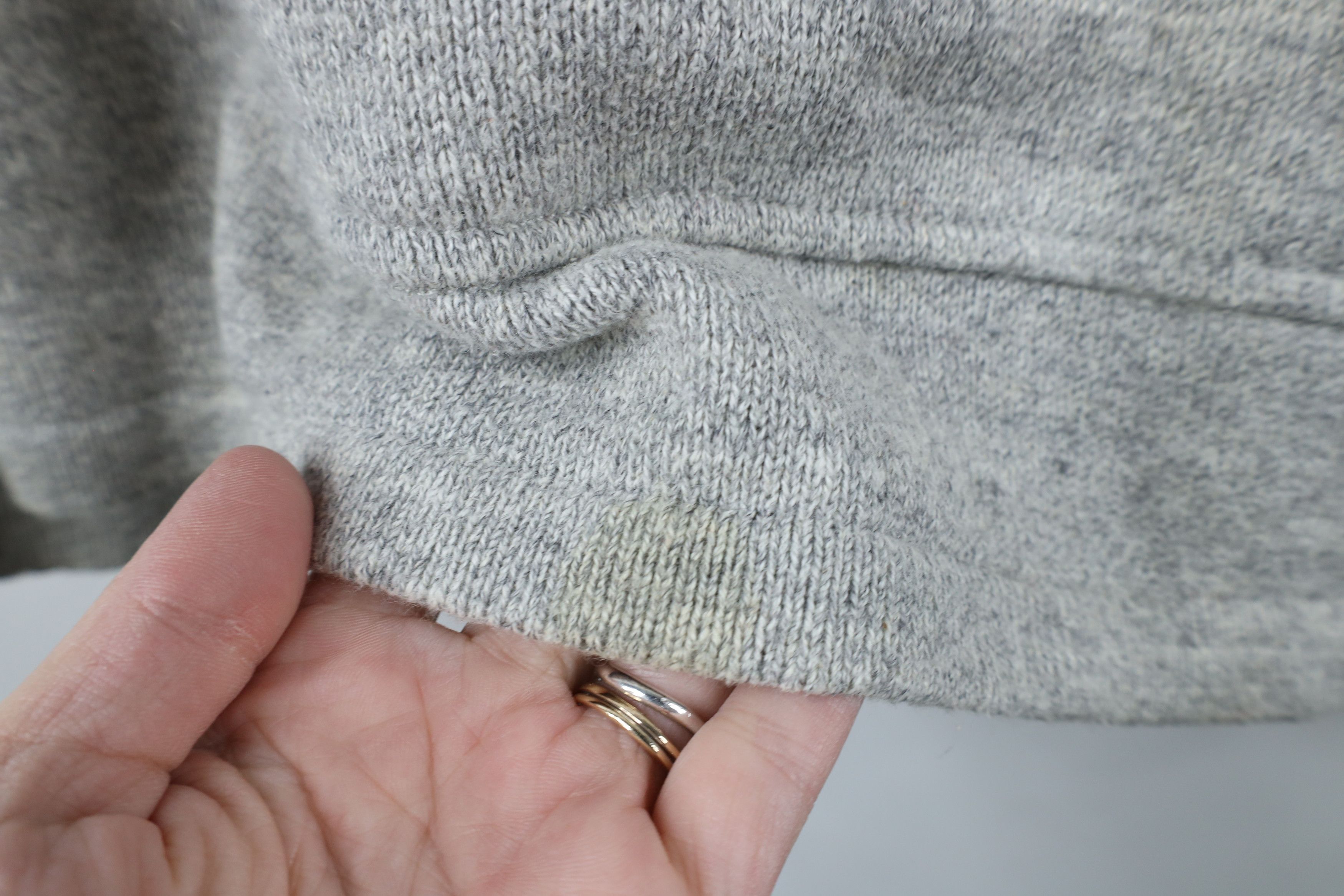 J.Crew × Vintage J Crew Blank Wool Blend Knit Hoodie Sweatshirt Heather Gray Size US L / EU 52-54 / 3 - 4 Thumbnail