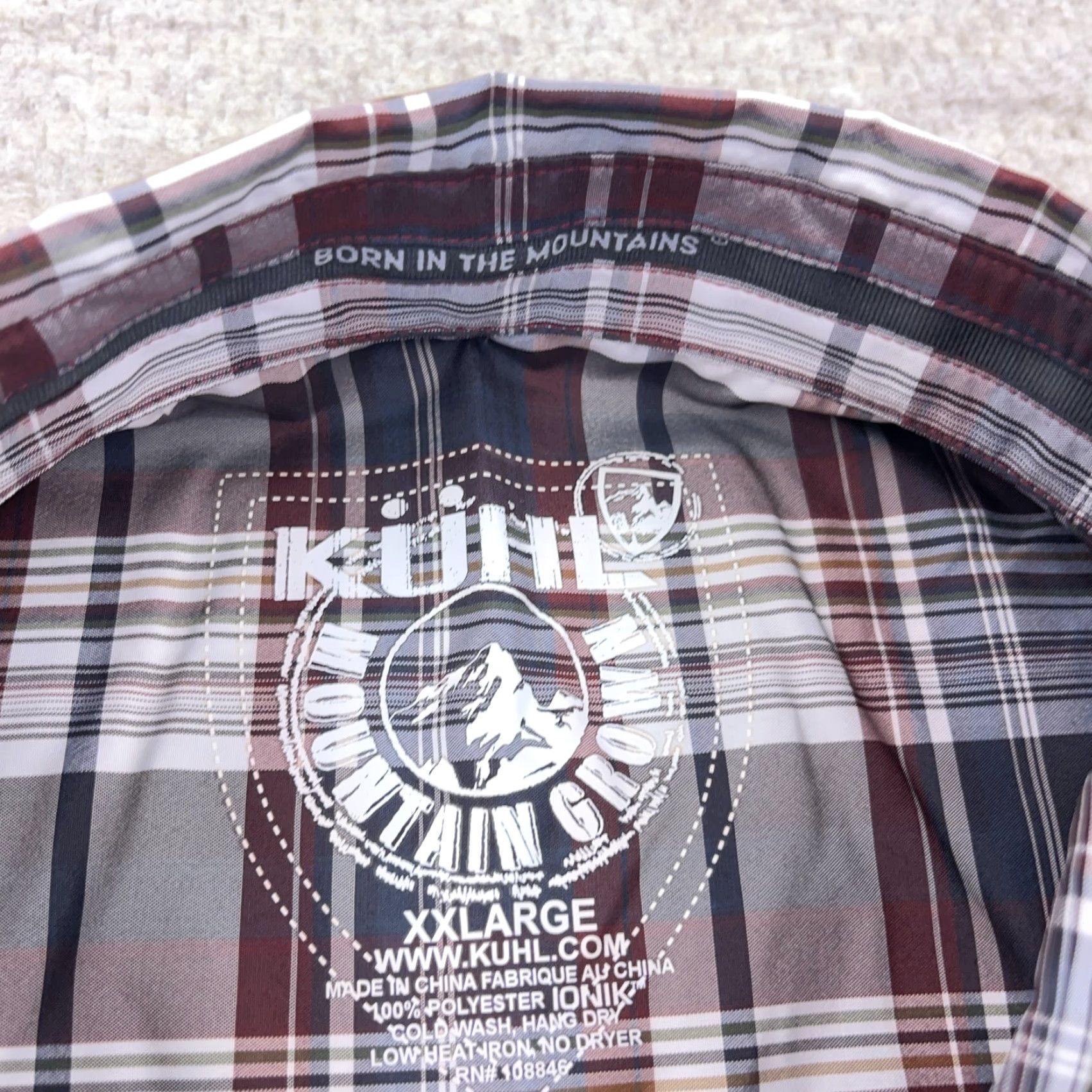 Vintage Kuhl Shirt Button-Up Plaid Blue Red 2XL Men Casual Outdoor Pocket 2XL shirts Mens Short Sleeve Button Up Size US XXL / EU 58 / 5 - 3 Thumbnail