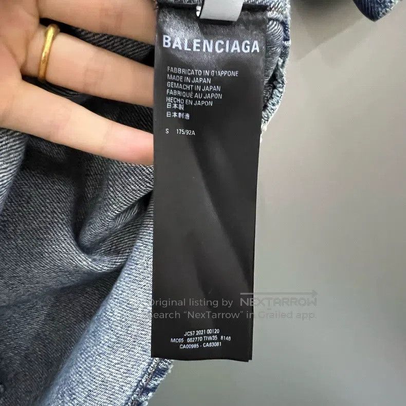 Balenciaga Balenciaga Blue Tie-Dye Denim Shirt Size US S / EU 44-46 / 1 - 4 Thumbnail