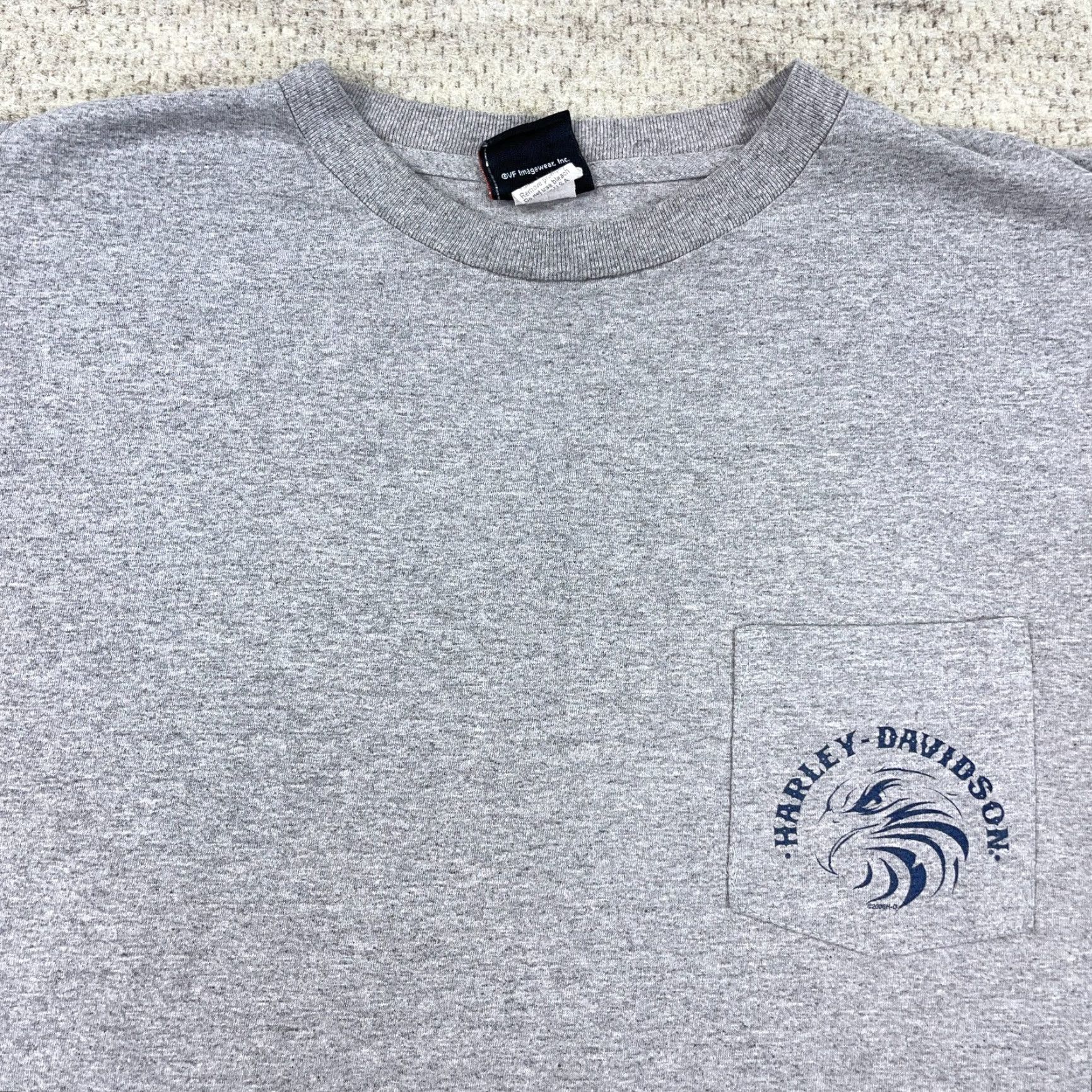 Harley Davidson VINTAGE Harley Davidson Shirt Men XL Gray Tank Top Pocket Tee Biker Y2K Eagle Size US XL / EU 56 / 4 - 5 Thumbnail