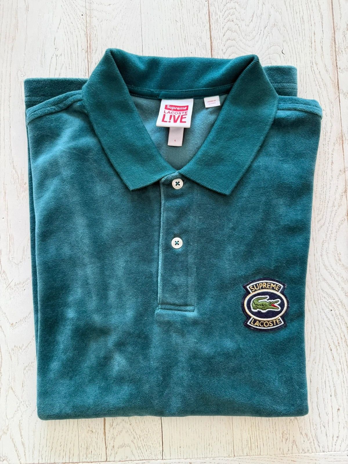 Lacoste × Supreme Supreme x Lacoste Velours Polo Size US L / EU 52-54 / 3 - 4 Thumbnail