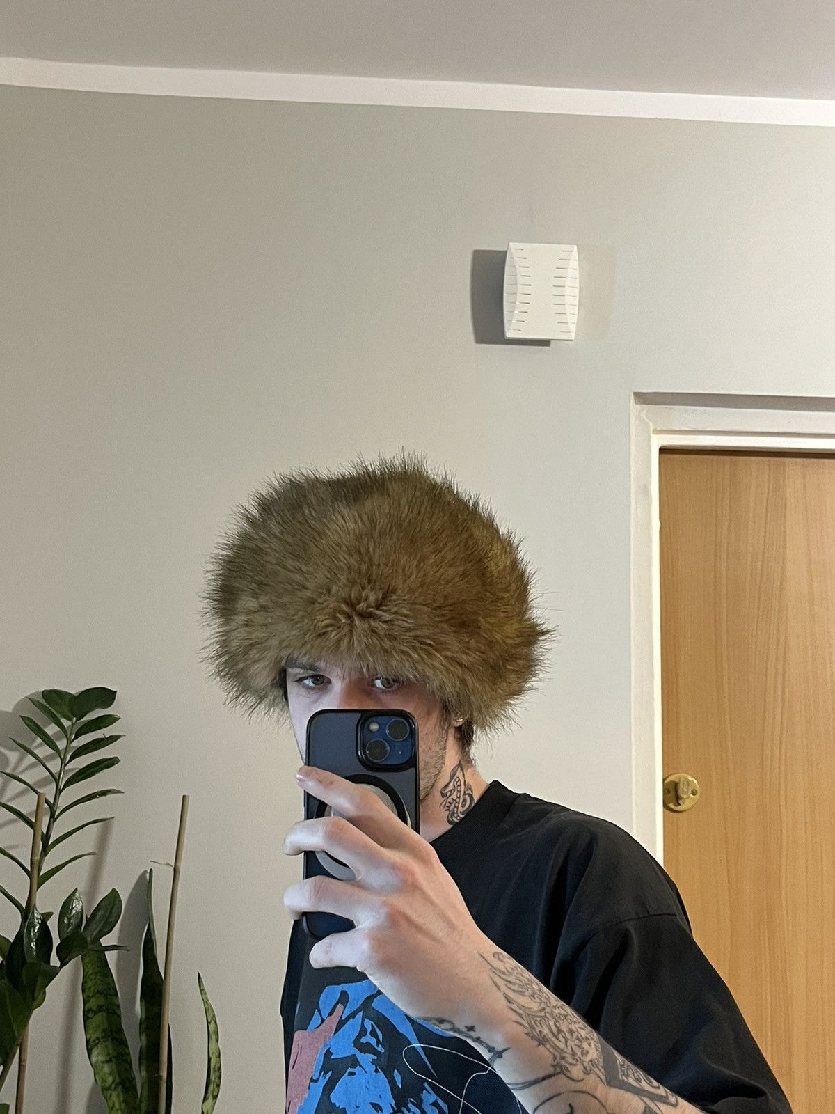 Other faux fur babushka style fuzzy hat Size ONE SIZE - 2 Thumbnail