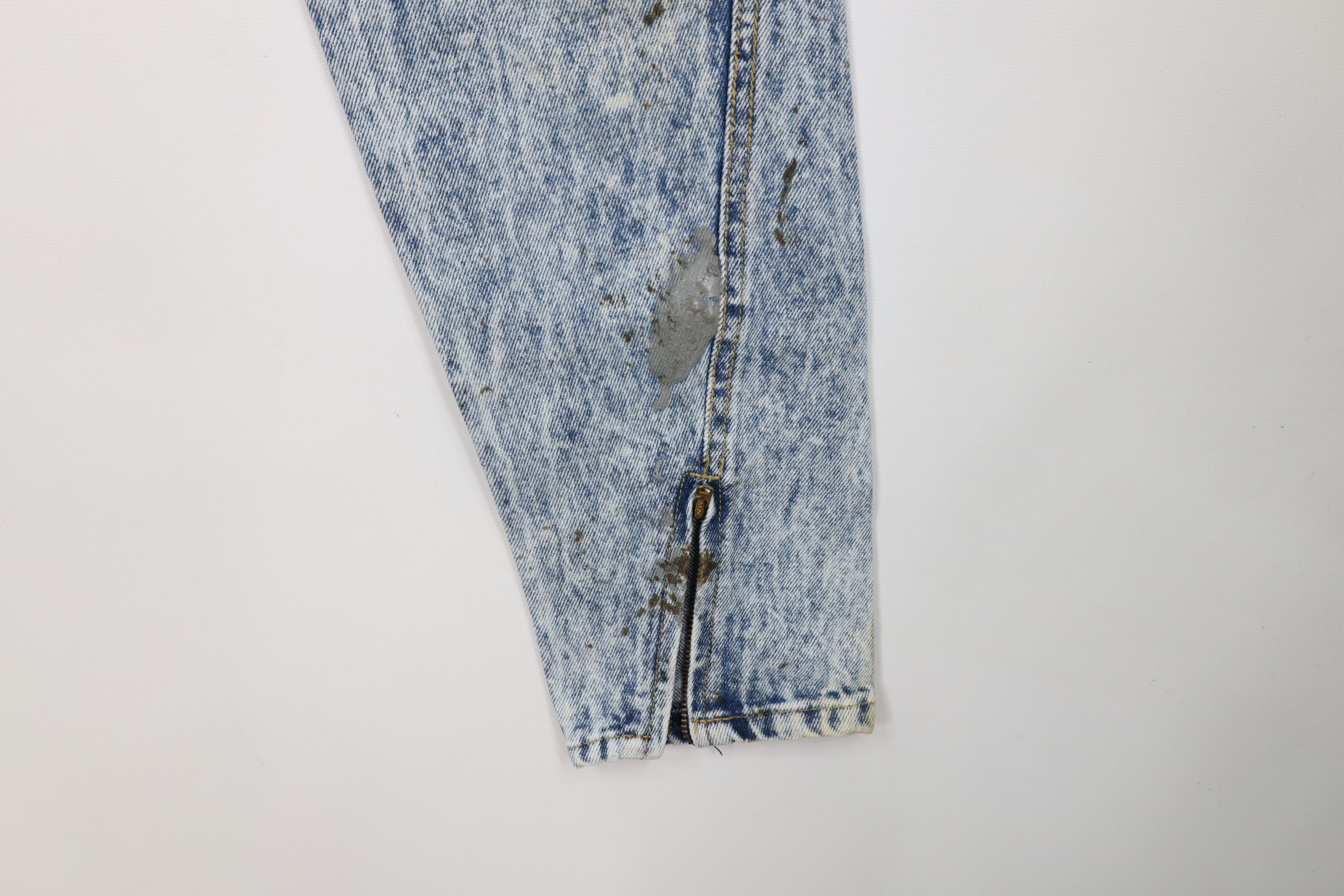 Vintage Vintage 70s Streetwear Acid Wash Zip Cuff Denim Jeans USA Size 34" / US 12 / IT 48 - 6 Thumbnail