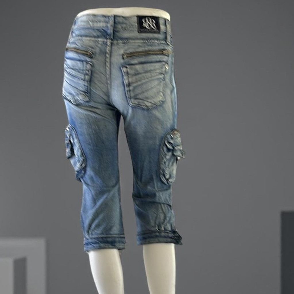Rock & Republic Rock & Republic Women's Blue Denim Cargo Jeans size 27 Size 27" / US 4 / IT 40 - 7 Thumbnail