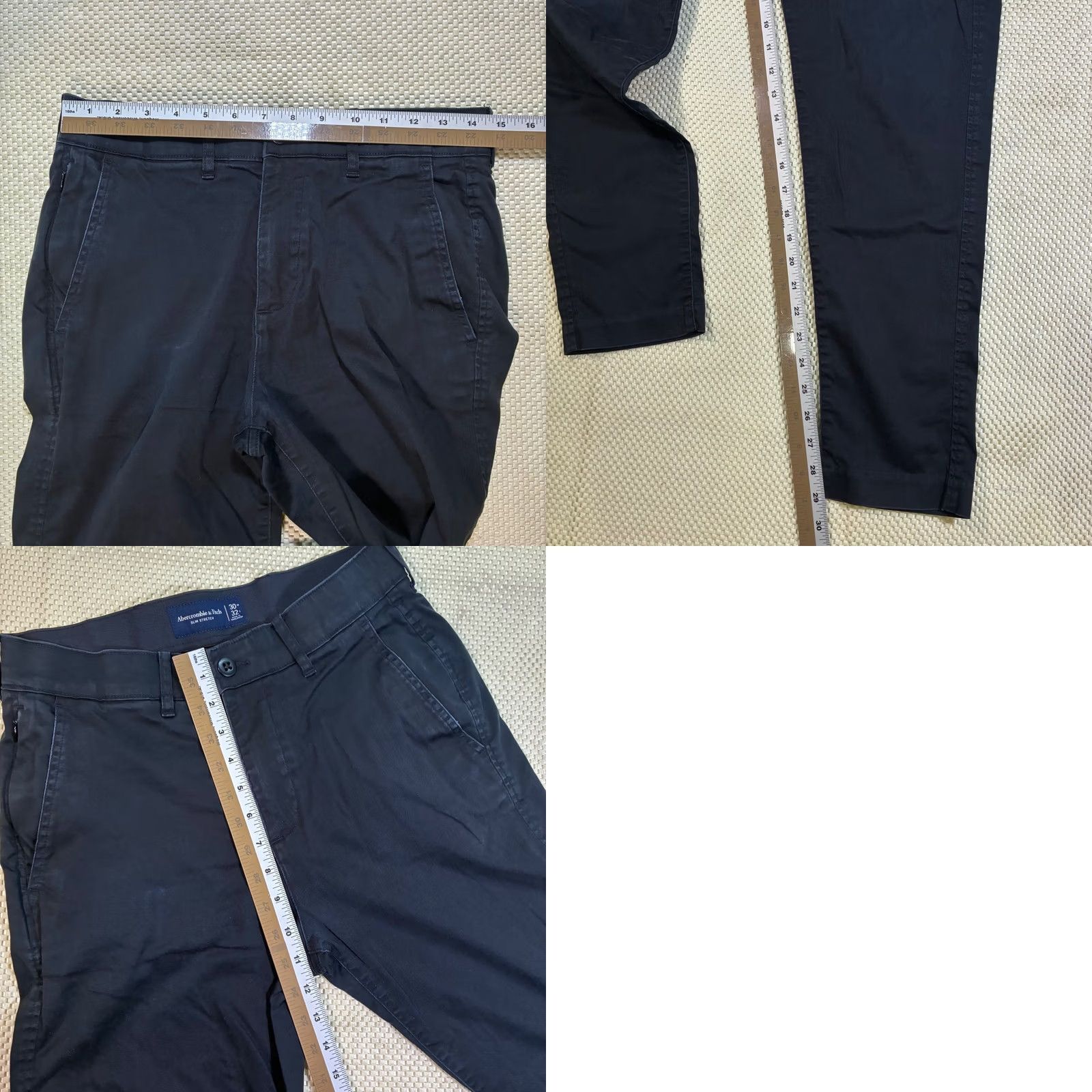 Abercrombie & Fitch Abercrombie & Fitch Men's Slim Stretch Chino Pants Dark Navy Size 30x32 Size US 30 / EU 46 - 8 Thumbnail