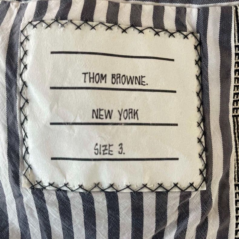 Thom Browne Thom browne Thousand-bird grid four-bar baseball jacket 250 Size US L / EU 52-54 / 3 - 3 Thumbnail