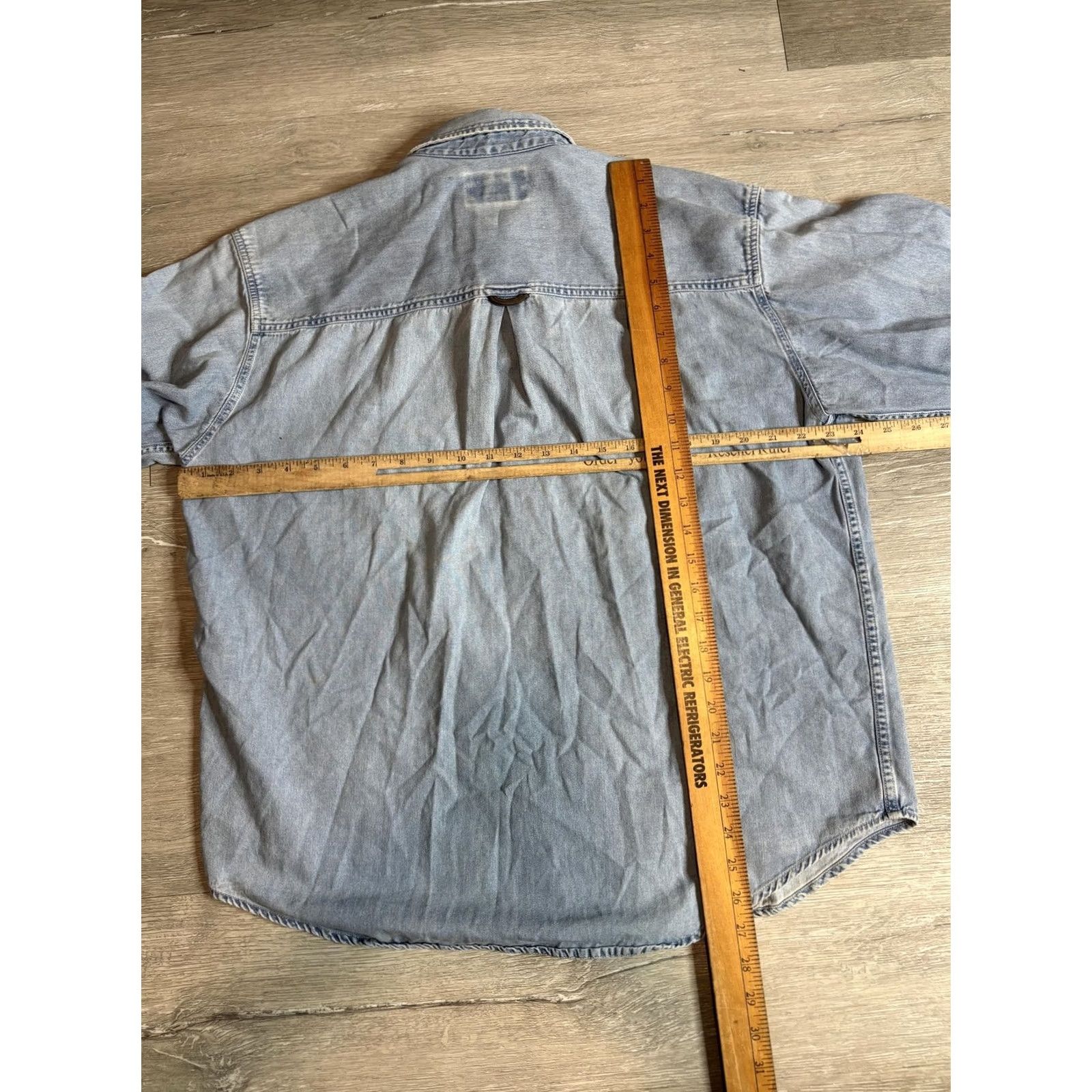 Marlboro VINTAGE Marlboro Country Store Shirt Mens Large Blue Denim Button Front 90s Size US L / EU 52-54 / 3 - 6 Thumbnail
