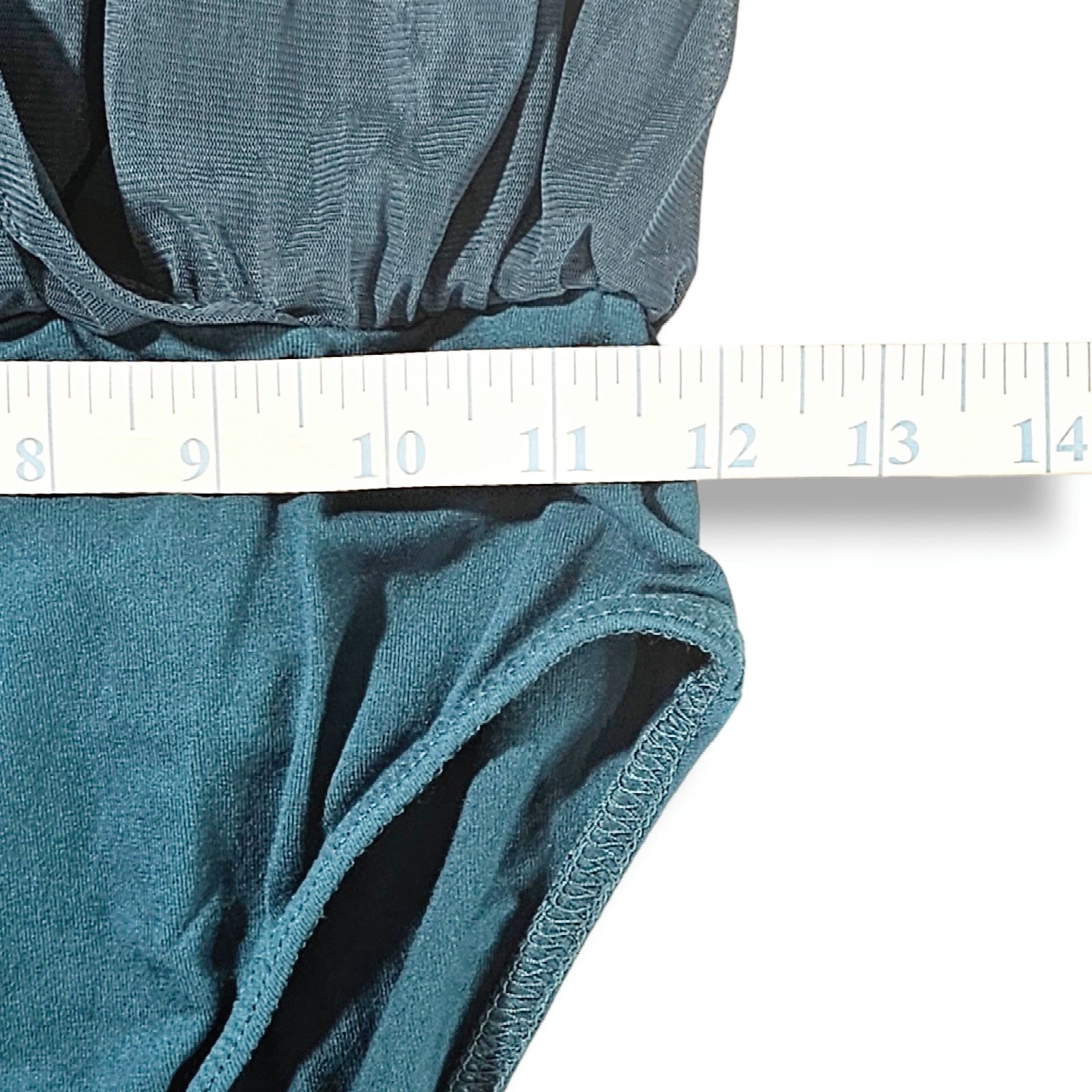 Other EUC Missguided Off the Shoulder Sheer Bodysuit Sz. 6 Teal Size M / US 6-8 / IT 42-44 - 8 Thumbnail