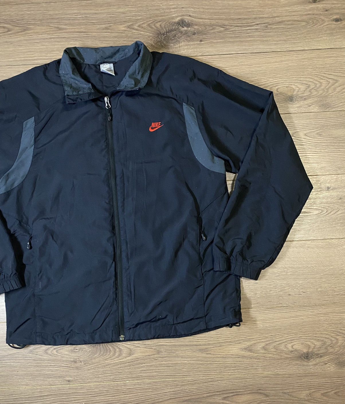 Nike × Vintage Vintage Nike Nylon Drill Light Jacket Black Size M Size US M / EU 48-50 / 2 - 3 Thumbnail