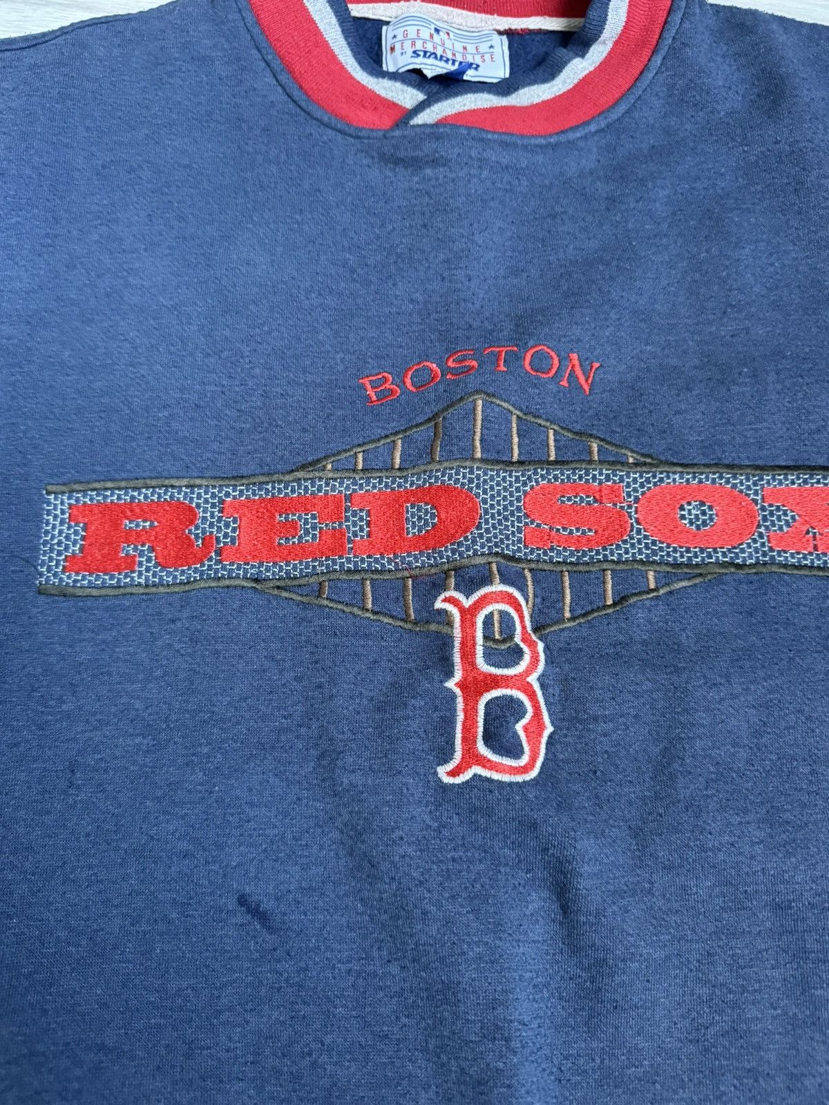 MLB × Starter × Vintage Vintage Starter NLB Boston Red Sox jersey Sweatshirt 90’s Size US XL / EU 56 / 4 - 3 Thumbnail