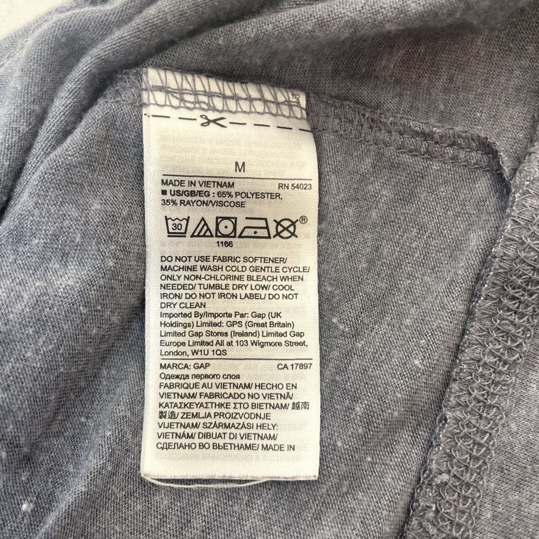 Vintage GapFit Dry Long Sleeve Women M Wide Neck Heather Gray Activewear Tee Shirt Pullover Lightweight Utility Running Walking CrossFit Yoga TS/Tops Size M / US 6-8 / IT 42-44 - 7 Thumbnail