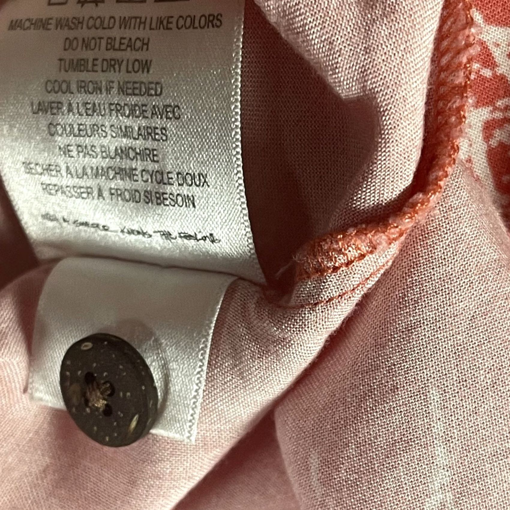 Billabong VINTAGE Billabong Shirt Mens Large Salmon White Hawaiian Aloha Rayon Parrot Palm Floral Size US L / EU 52-54 / 3 - 6 Thumbnail