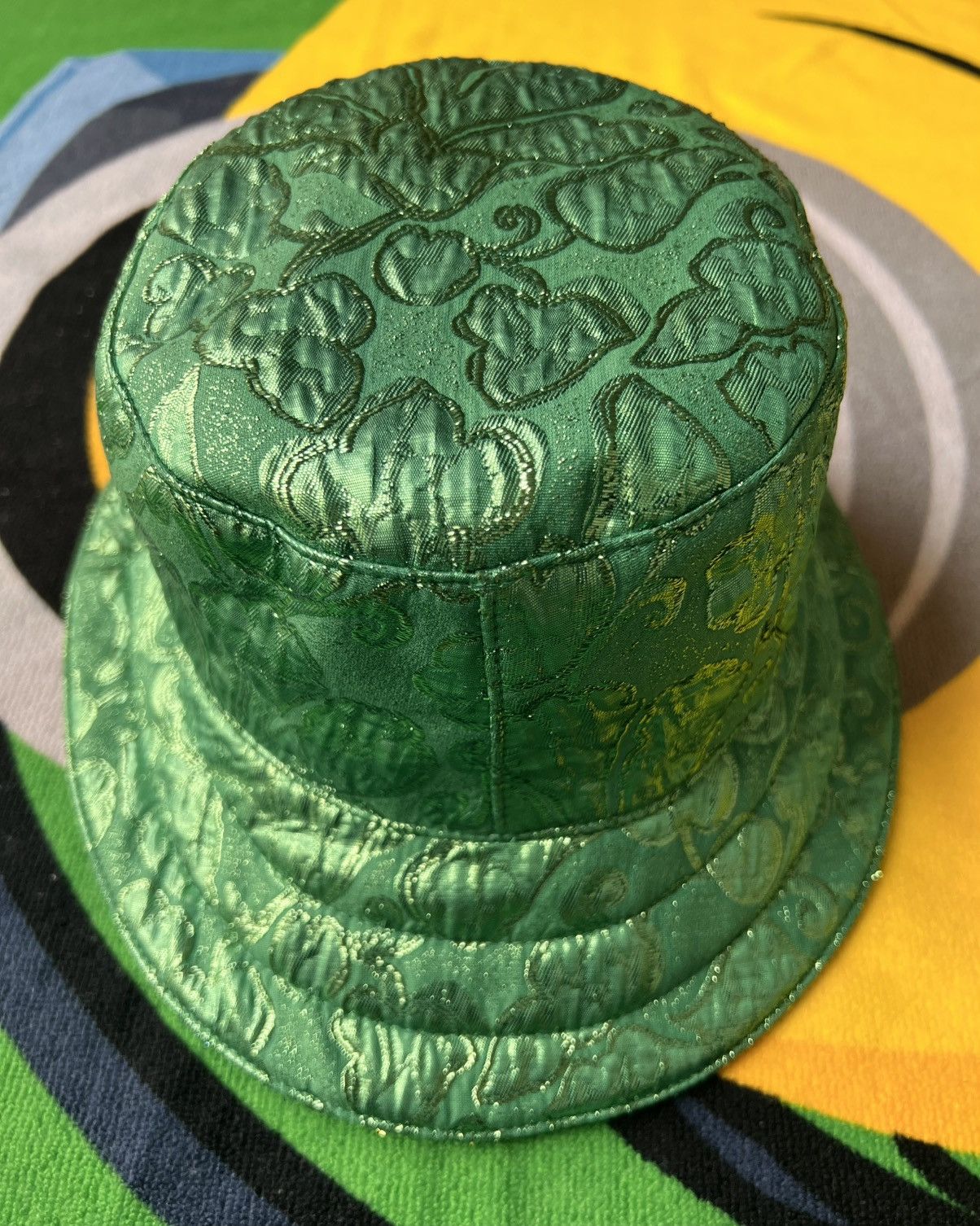 Gucci Gucci Pile Jacquard Bucket Hat Reseda/Dark Green monogram Size ONE SIZE - 8 Thumbnail