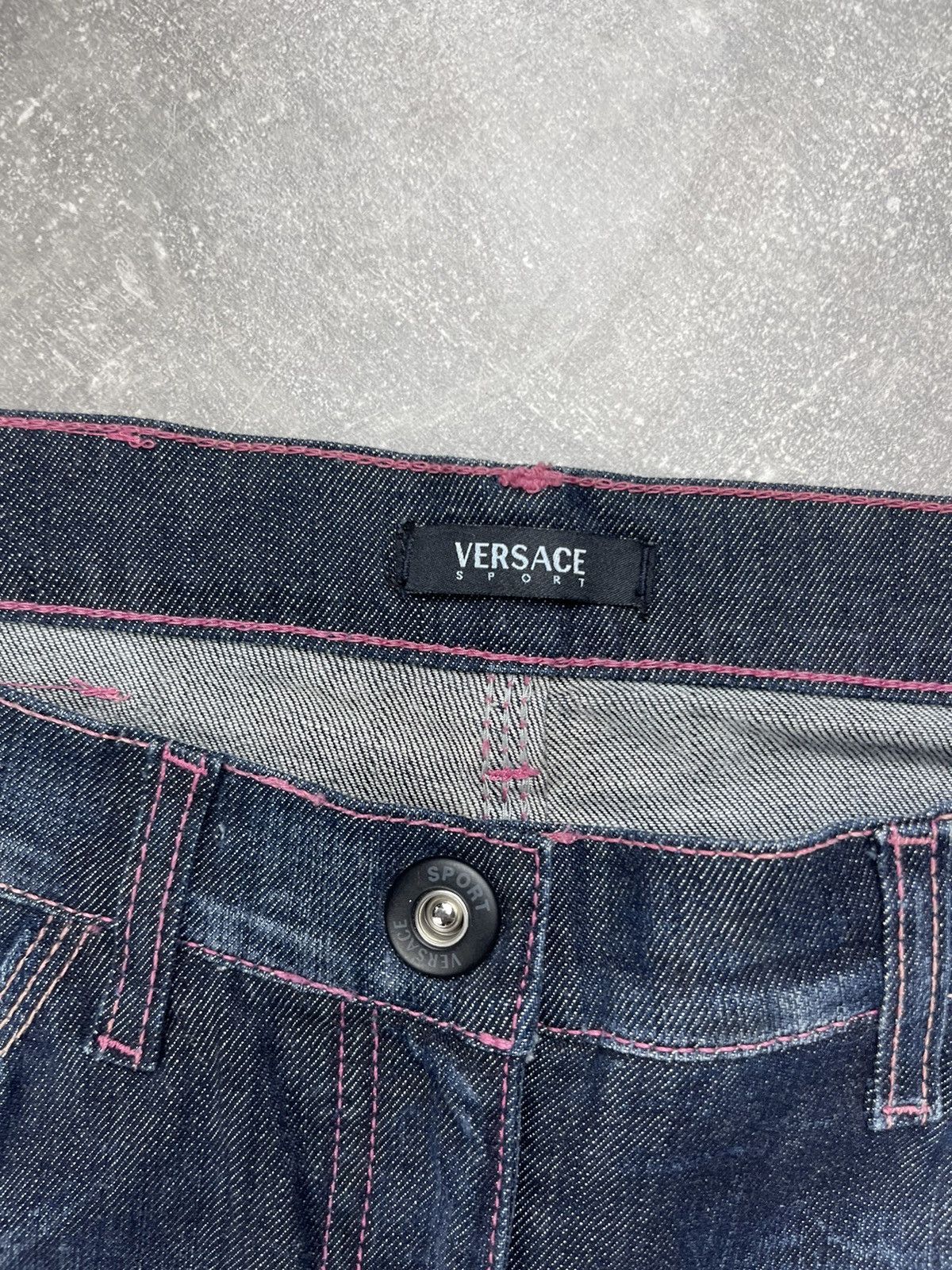 Versace Versace Sport Archive Faded Flared Stretch Jeans Size 30" / US 8 / IT 44 - 12 Thumbnail