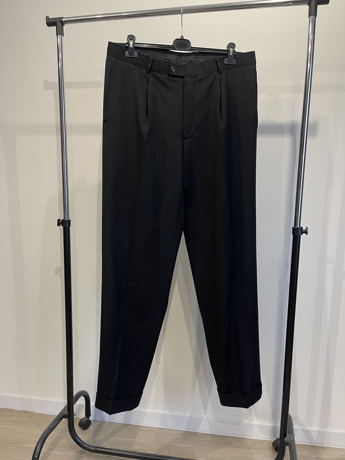 Hugo Boss Hugo Boss "Hooker" Black Wool Trousers - Super 100 W38 Size 44L - 1 Thumbnail
