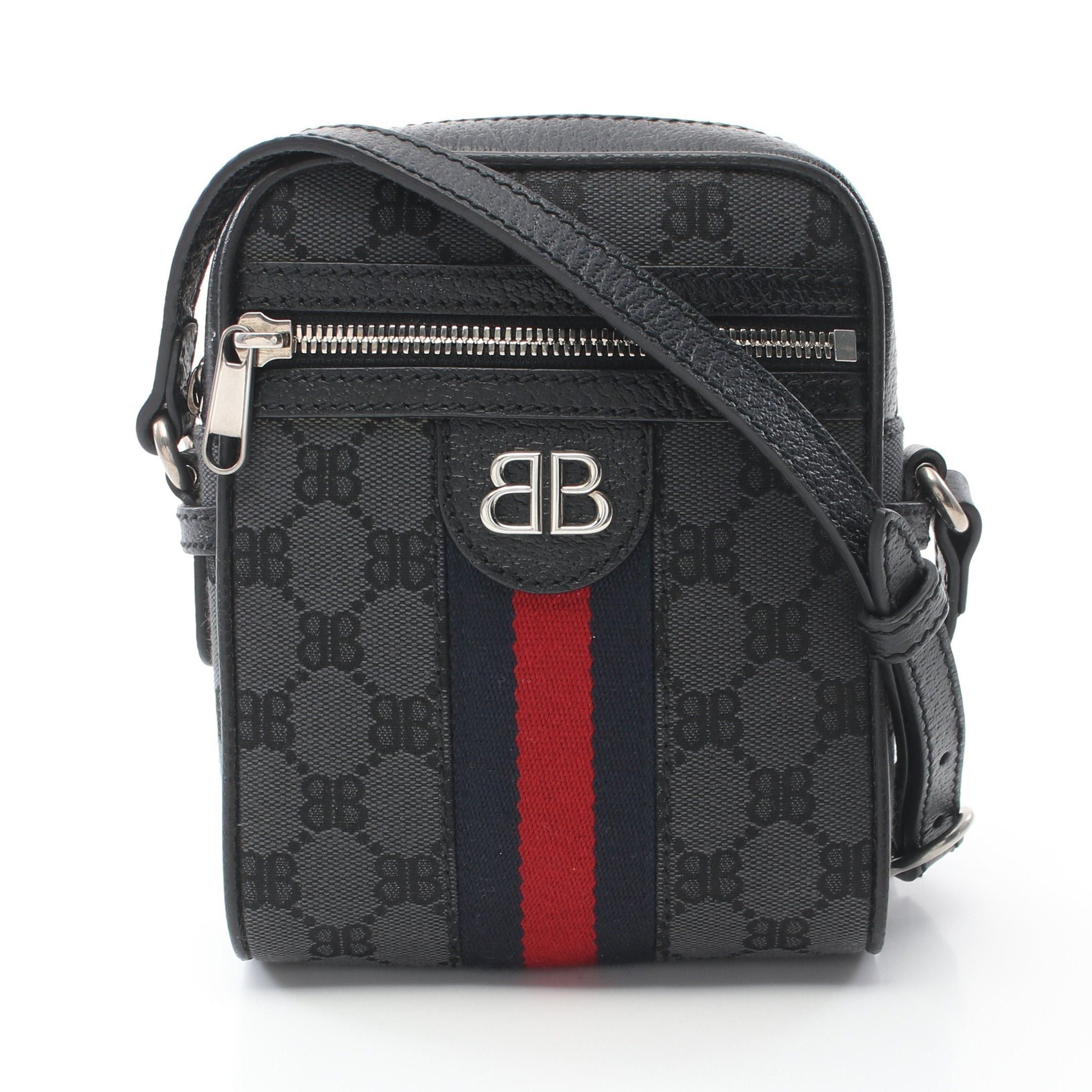Balenciaga Balenciaga Balenciaga * Gucci Hacker Project Shoulder Bag Canvas Leather Black Multicolor Size ONE SIZE - 1 Thumbnail