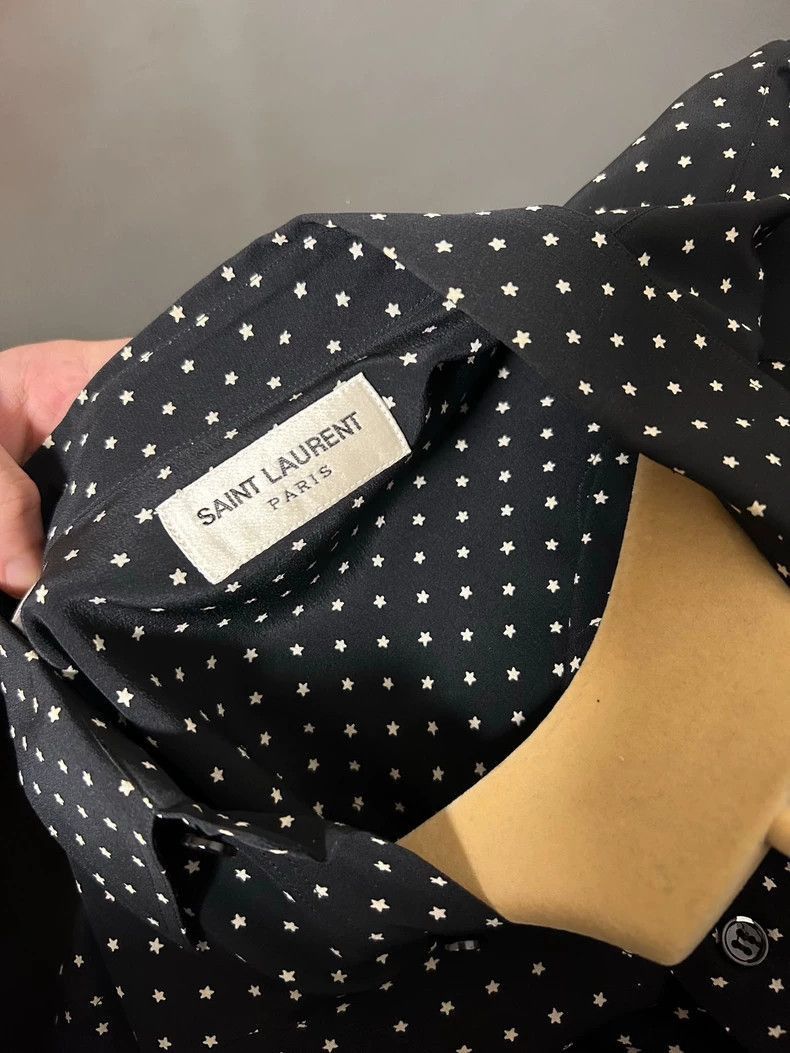 Saint Laurent Paris Saint Laurent Black and White Star Shirt-2505 Size US M / EU 48-50 / 2 - 4 Thumbnail