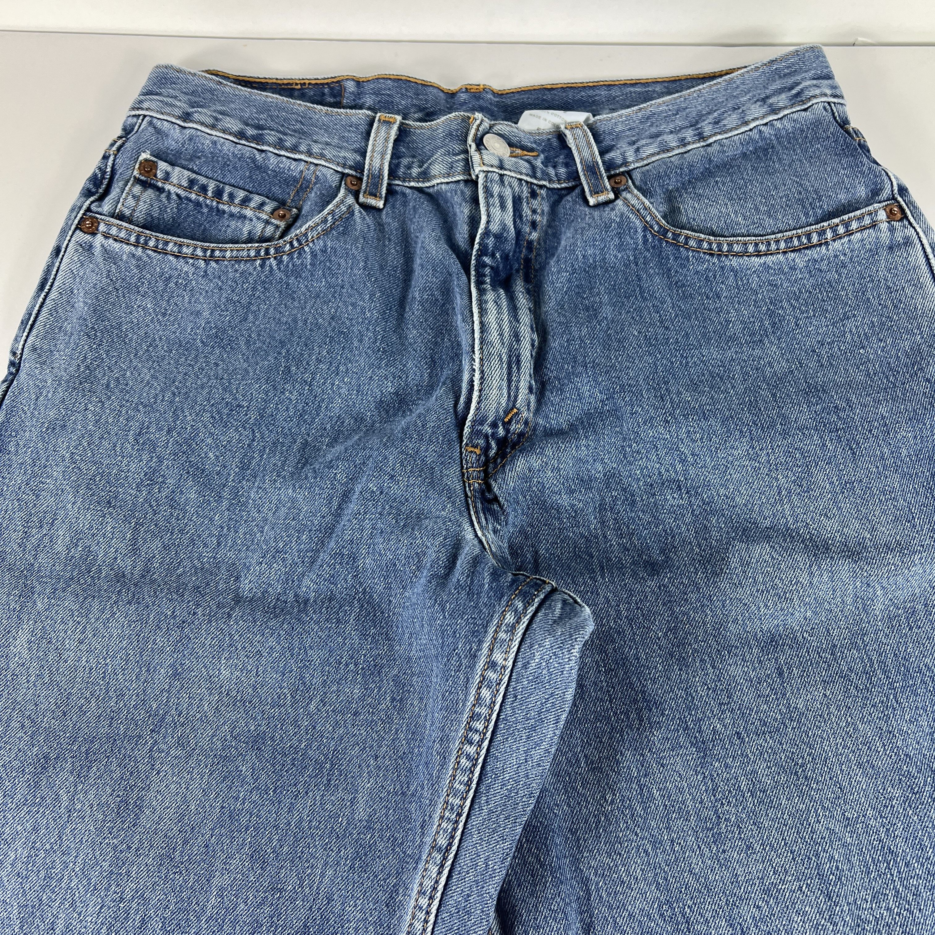 Levi's × Vintage Y2K Levi's Jeans 550 Relaxed Blue Faded Cotton Denim Size US 33 - 2 Thumbnail