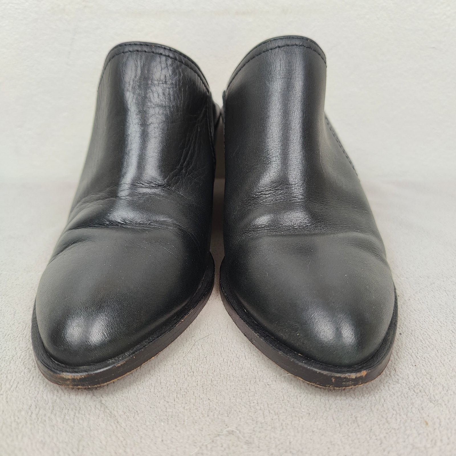 Frye Frye Serena Mules Womens 8.5 Black Leather Wedge Sandals Size US 8.5 / IT 38.5 - 4 Thumbnail