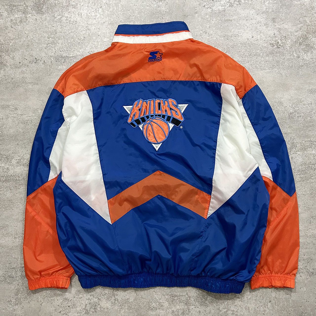 image of VTG 90's Nba New York Knicks Starter Nylon Zip Jacket, Men's (Size 2XL)