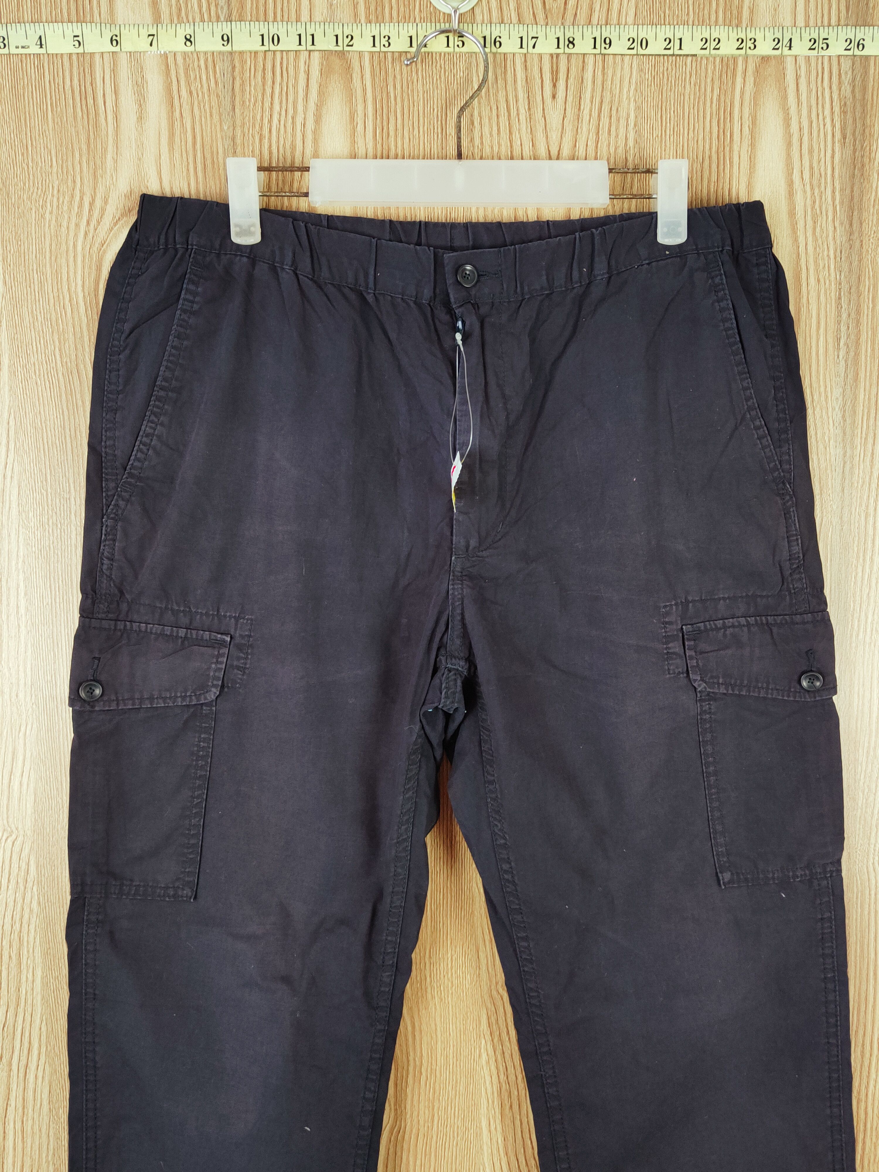 Japanese Brand Uniqlo Dark Blue Multipocket Tactical Cargo Pants #W273 Size US 34 / EU 50 - 2 Thumbnail