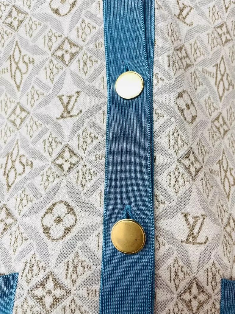 Louis Vuitton Louis Vuitton Blue color-block presbyopic V sweater Size L / US 10 / IT 46 - 3 Thumbnail