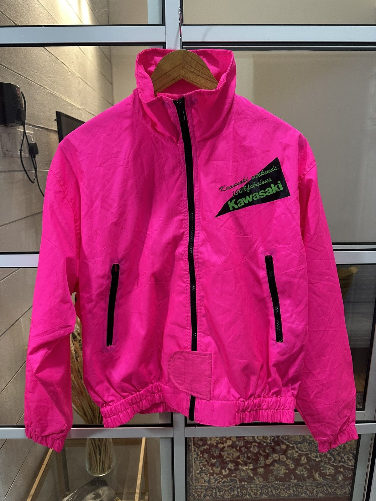Vintage Vintage Kawasaki Luxury Riding Gear Neon Pink Jacket Size US L / EU 52-54 / 3 - 2 Thumbnail
