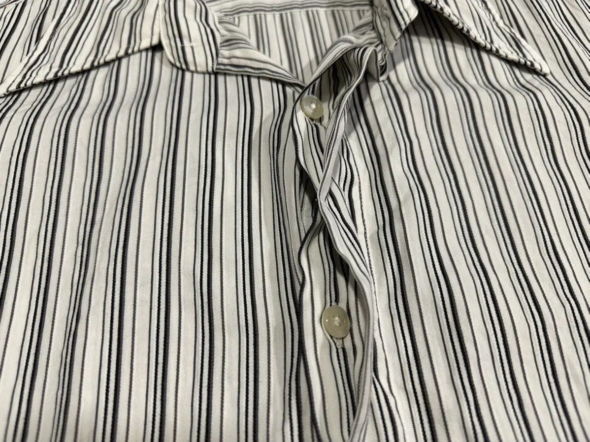 Japanese Brand × Tornado Mart ♟️ Y2K Archived Tornado Mart Striped Shirt Hidden Button Size US L / EU 52-54 / 3 - 10 Thumbnail