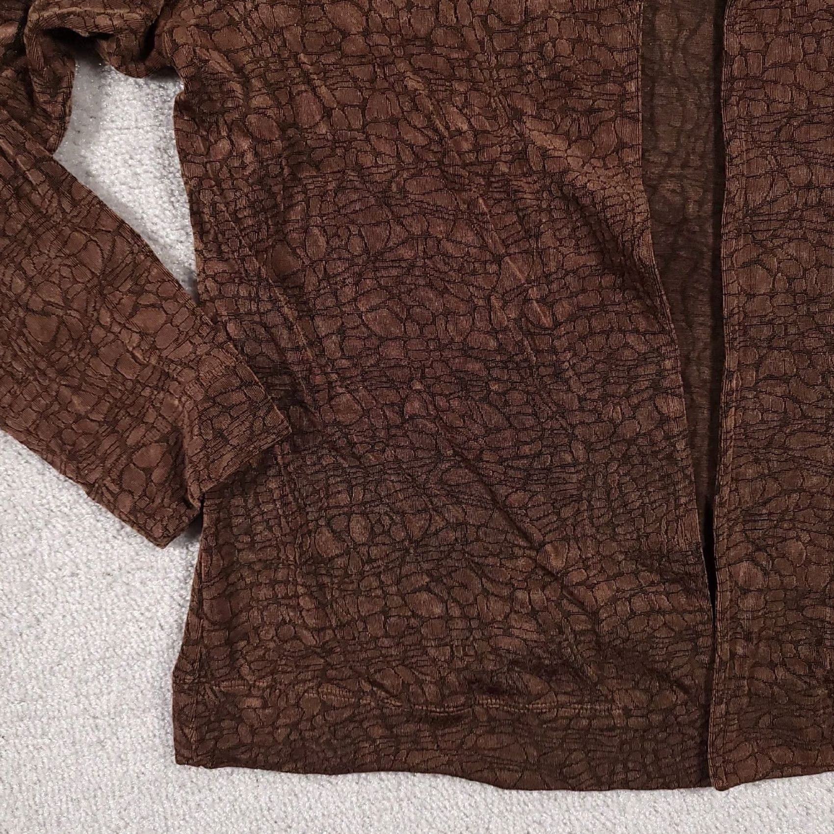 Vintage Vintage Chico'S Travelers Cardigan Womens 3 Brown Pattern Heavy Long Sleeve Open USA Size XS / US 0-2 / IT 36-38 - 4 Thumbnail