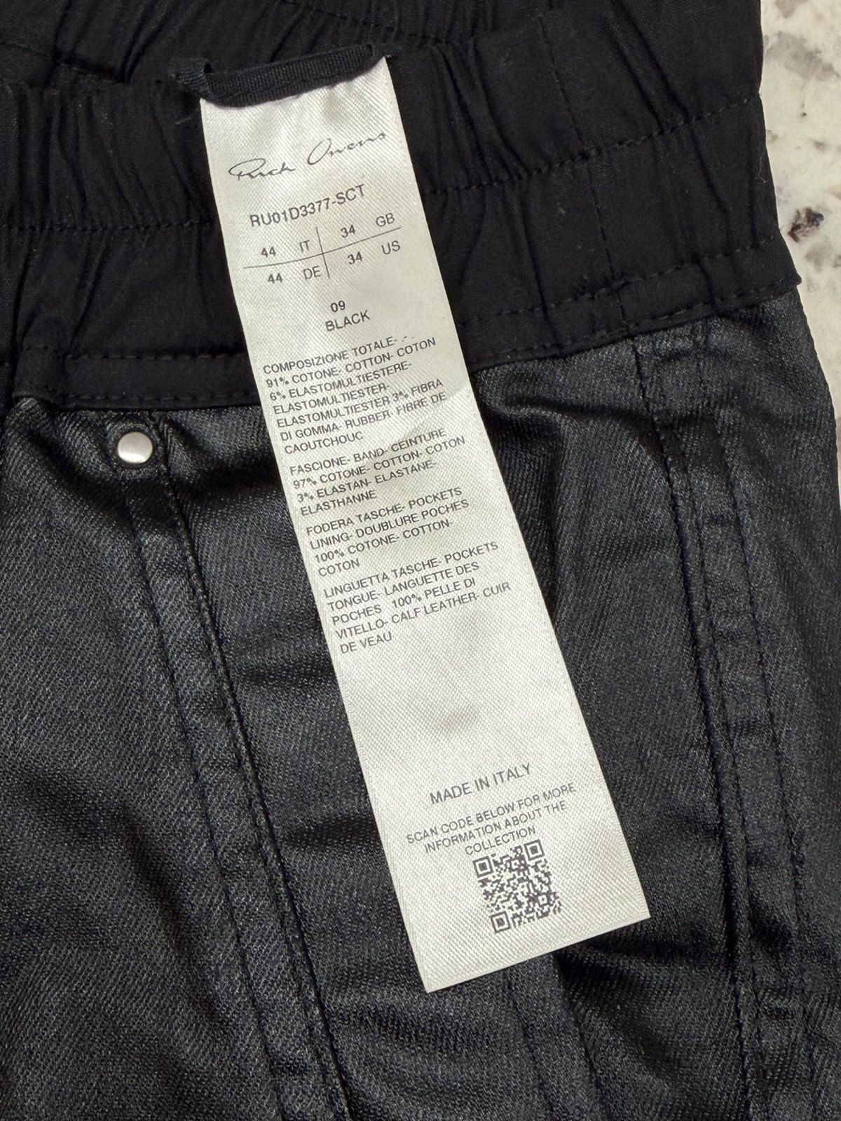 Rick Owens Rick Owens Bauhaus Black Wax Leather Cargo Zip Pants Size US 28 / EU 44 - 8 Thumbnail