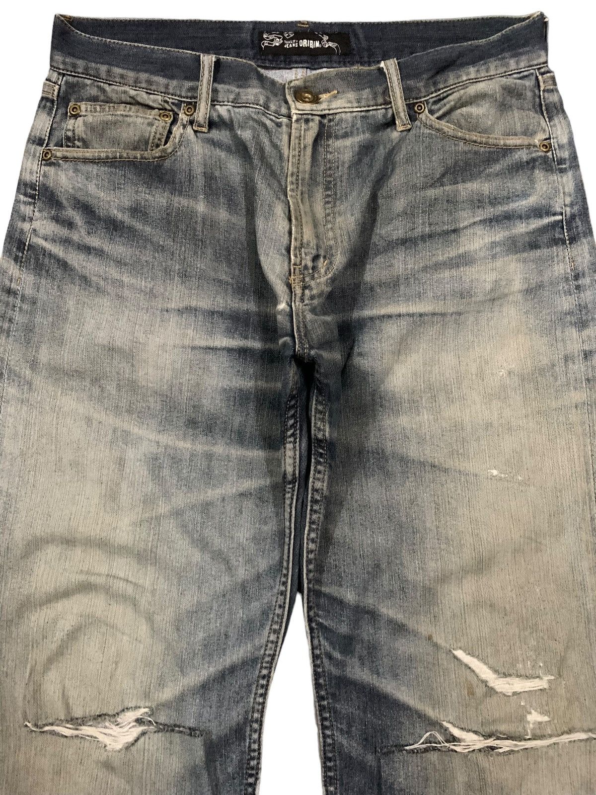 14th Addiction Vintage Japanese Brand Oririn Loose Distressed Grunge Jeans Size US 33 - 3 Thumbnail