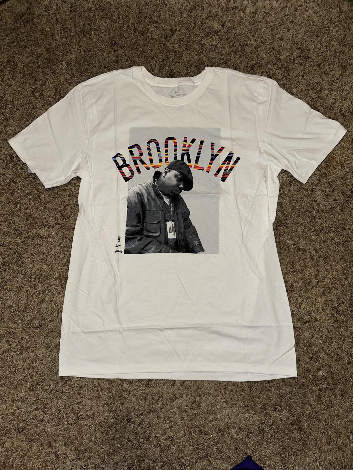 Nike Nike Men’s NBA Brooklyn Nets Notorious B.I.G Biggie Smalls White T-Shirt Size US M / EU 48-50 / 2 - 1 Thumbnail