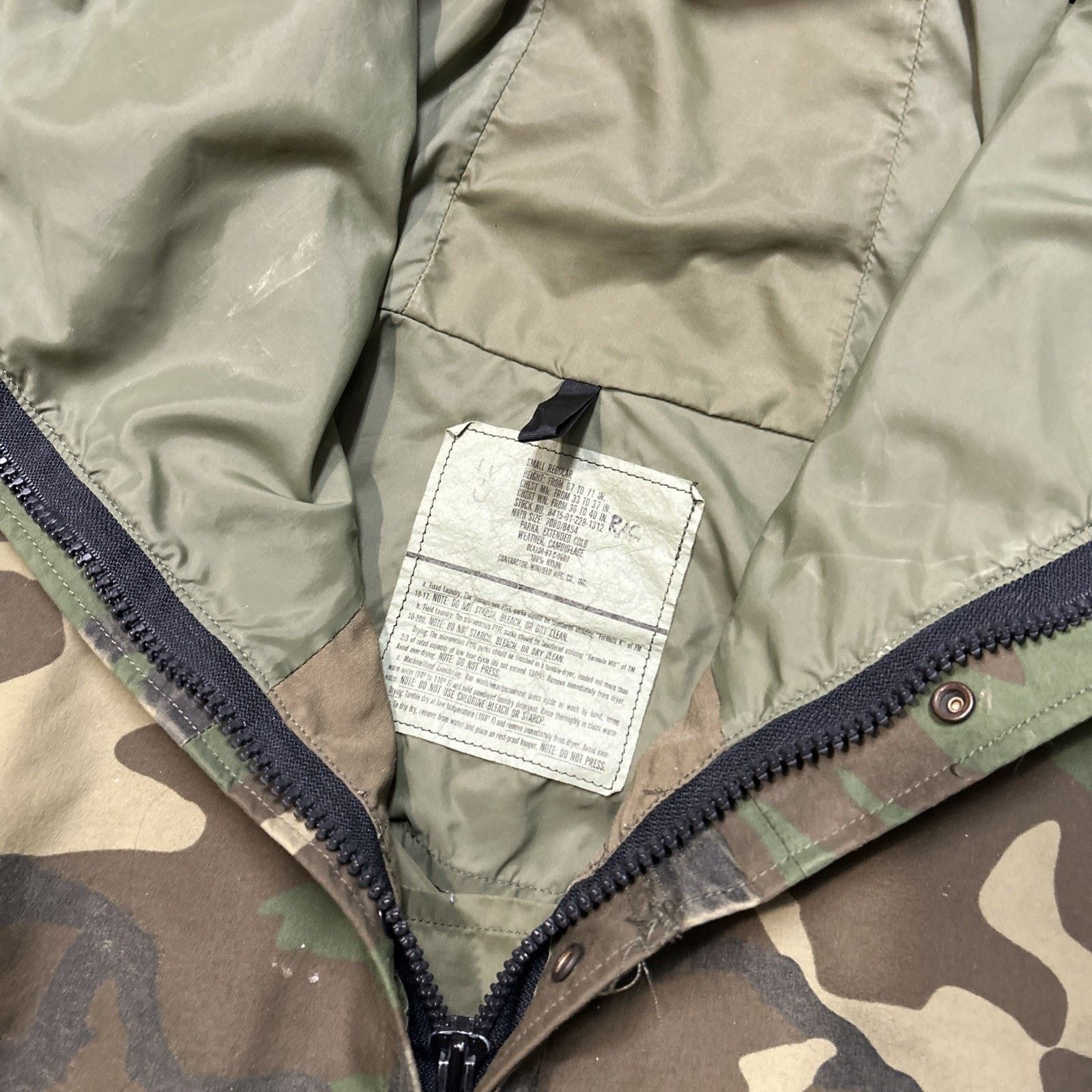 Other Vtg Military Parka Regular Green Camo Parka Extended Cold Size US S / EU 44-46 / 1 - 2 Thumbnail