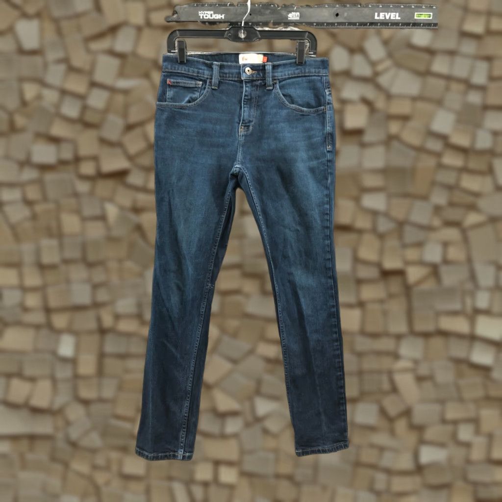 Vintage Free World Jeans Night Train Dark Wash Blue Size 30 Mens Mid Rise Straight Leg 5-Pocket Denim Baggy? Size US 30 / EU 46 - 1 Thumbnail