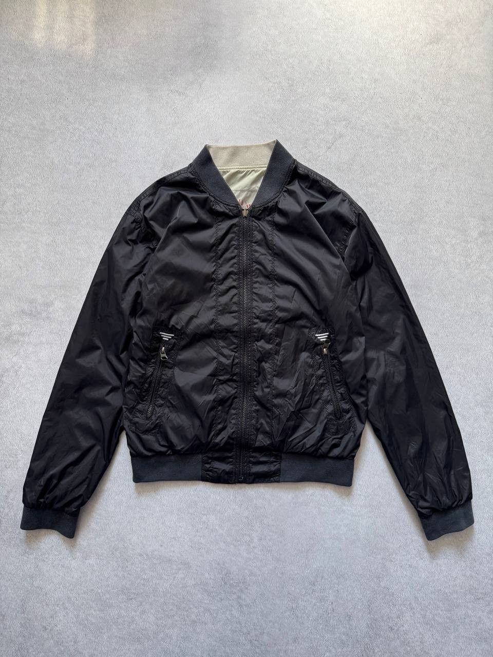 Armani Vintage Armani Jeans Reversible Nylon Bomber Jacket Size US S / EU 44-46 / 1 - 2 Thumbnail