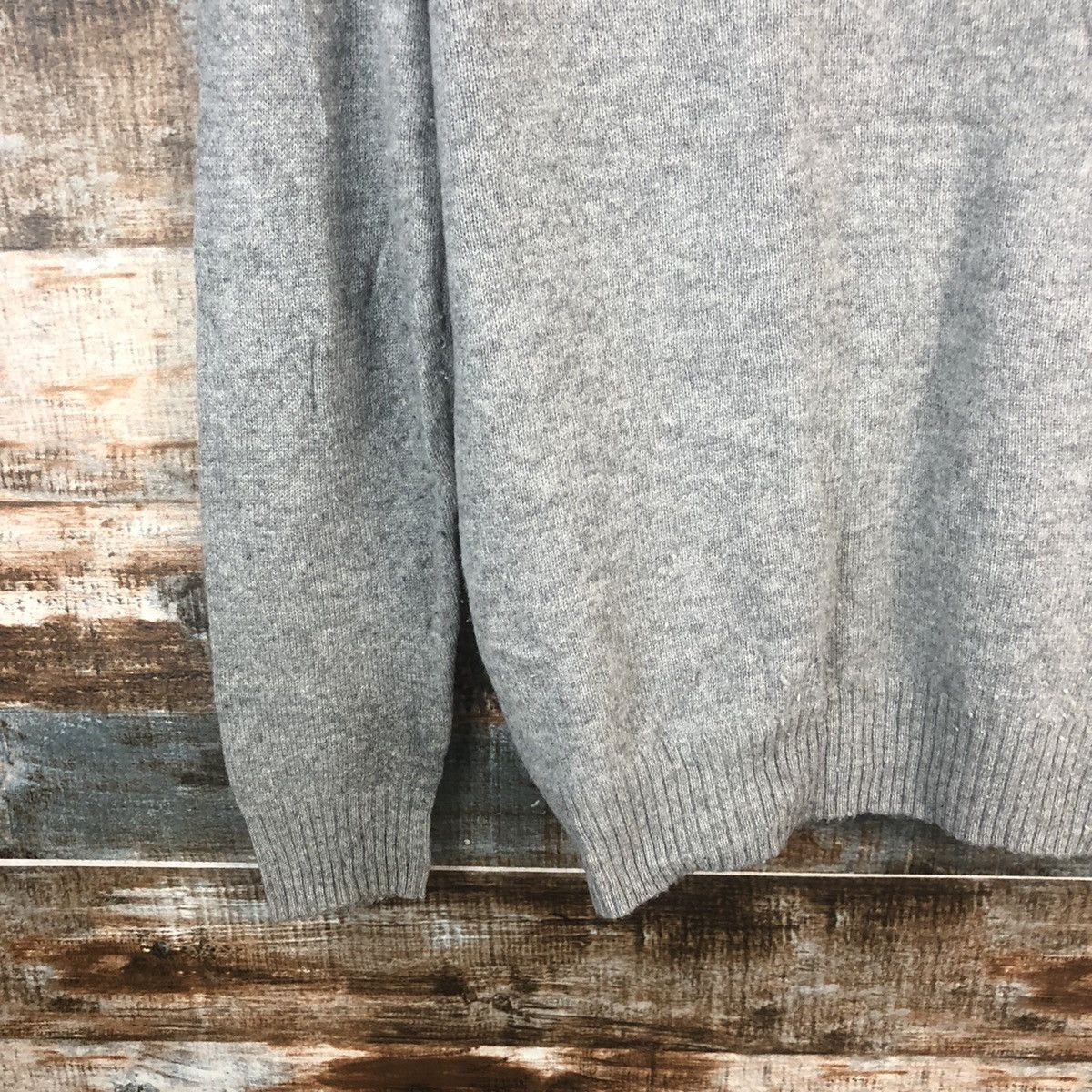 Aran Isles Knitwear × Uniqlo DL Uniqlo japan vintage Gray Cardigan Knitwear #C592 Size US M / EU 48-50 / 2 - 15 Thumbnail