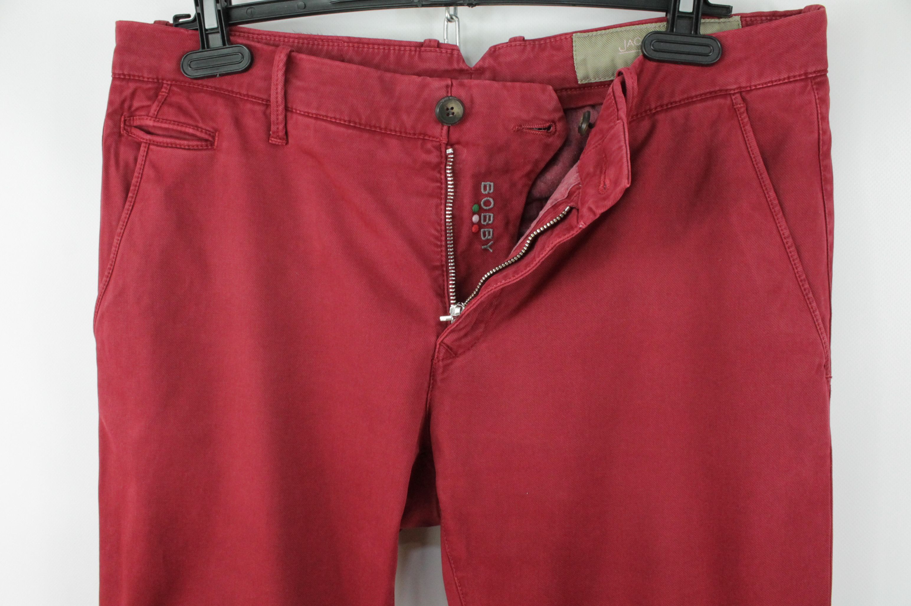 Jacob Cohen Jacob Cohen Bobby Comfort Slim Fit Red Chino Pants Size US 33 - 4 Thumbnail