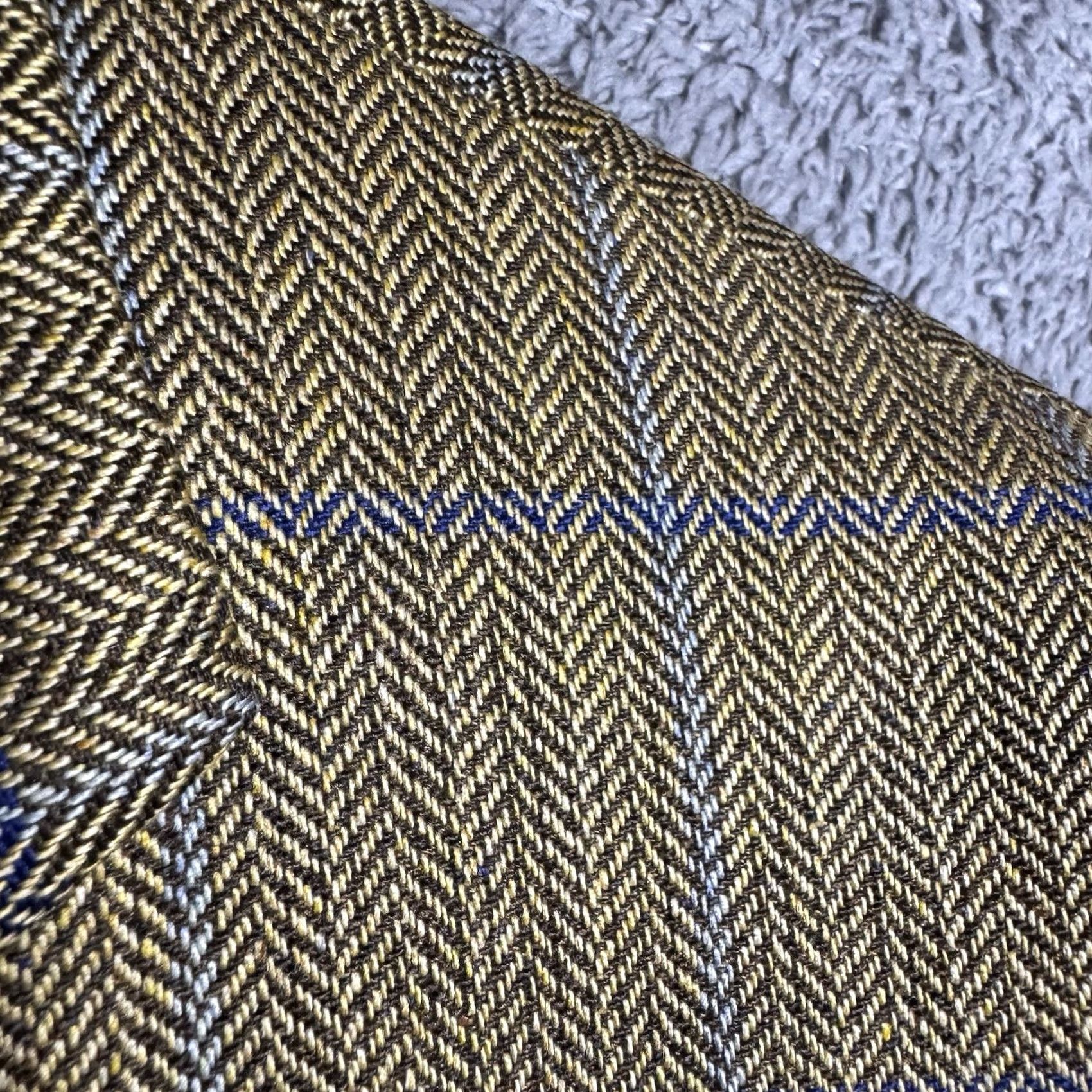 Vintage Coppley Sport Coat Mens 42T 100% Silk Windowpane Herringbone Blazer Suit Jacket Size 42R - 4 Thumbnail