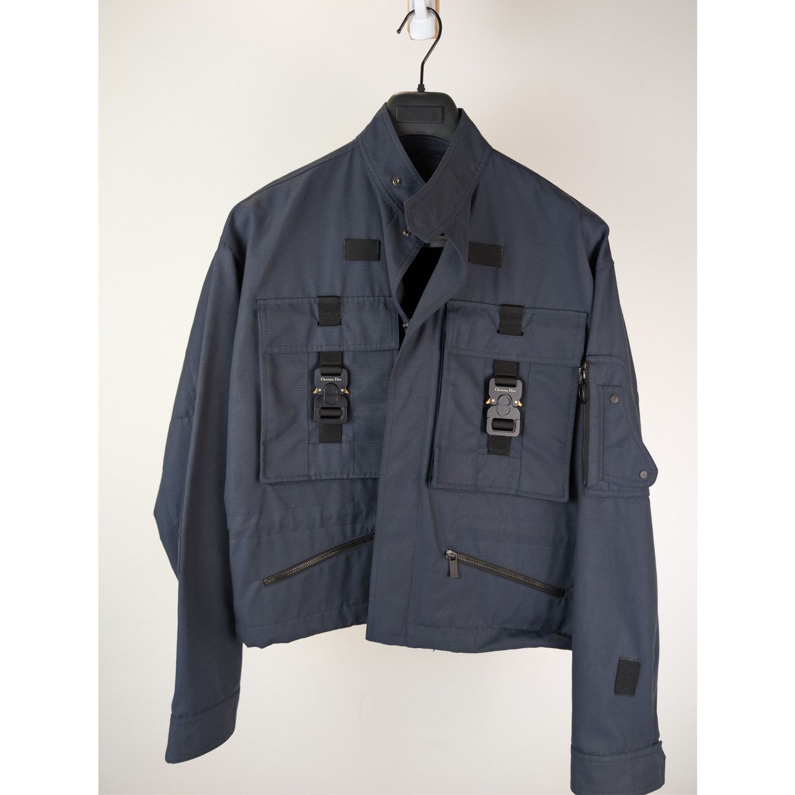 Dior o1rshd1 2019 Buckle Accented Bomber Jacket in Navy Blue Size US M / EU 48-50 / 2 - 11 Thumbnail