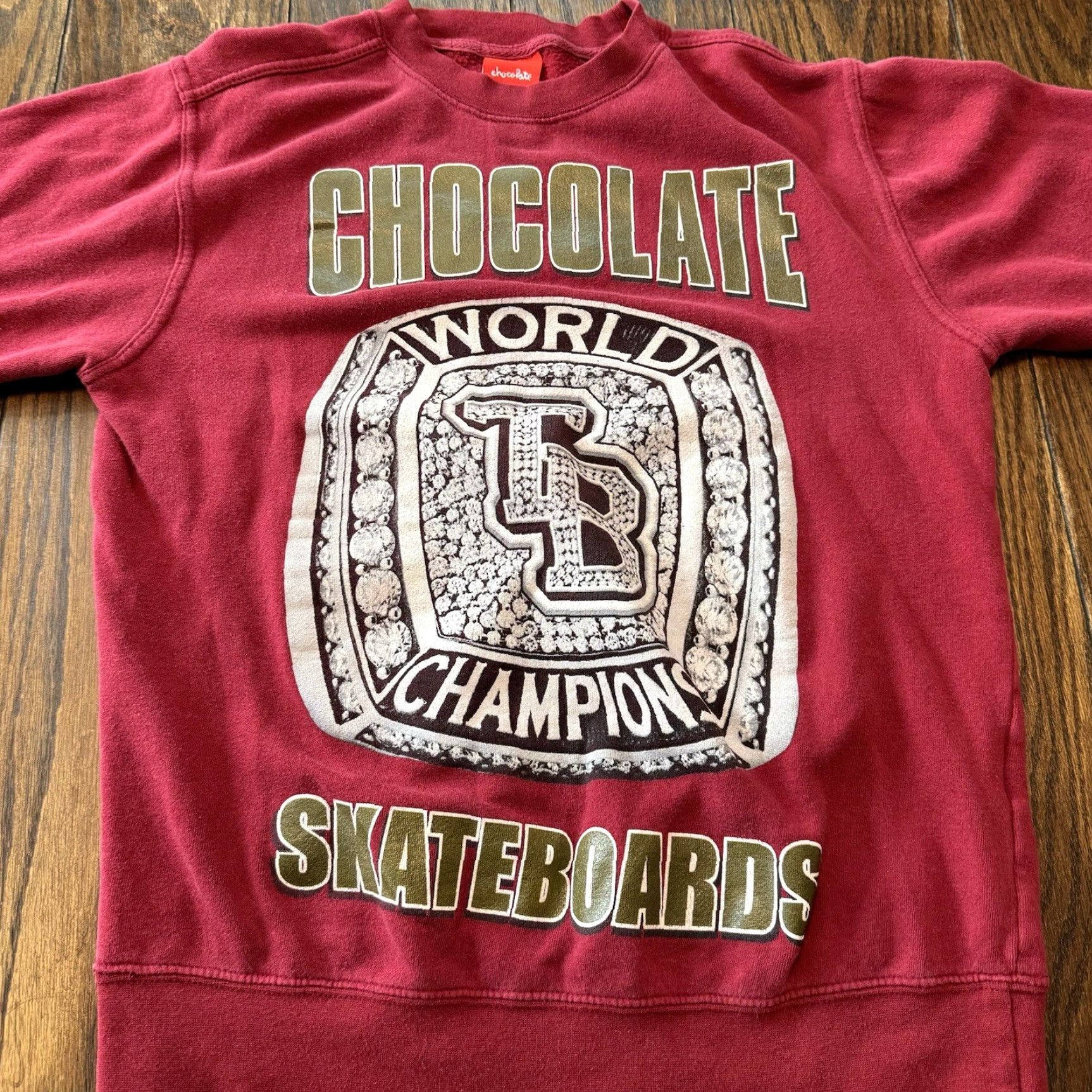 CHOCOOLATE VINTAGE Chocolate Skateboards World Champions Red Crewneck Sweatshirt Men Medium Size US M / EU 48-50 / 2 - 2 Thumbnail