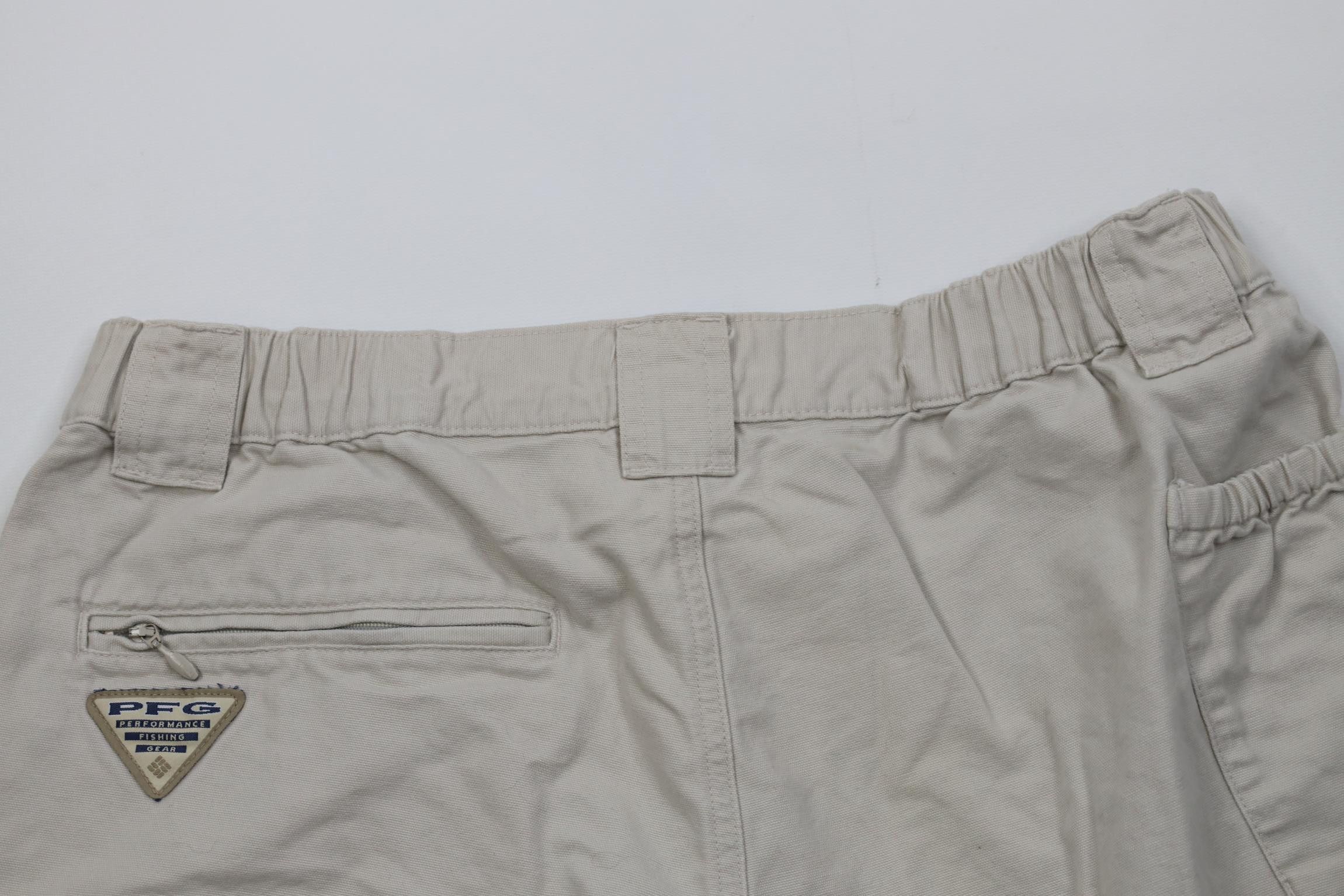 Columbia Vintage 90s Y2K Columbia Above Knee Cargo Shorts Stone Size 33" - 9 Thumbnail