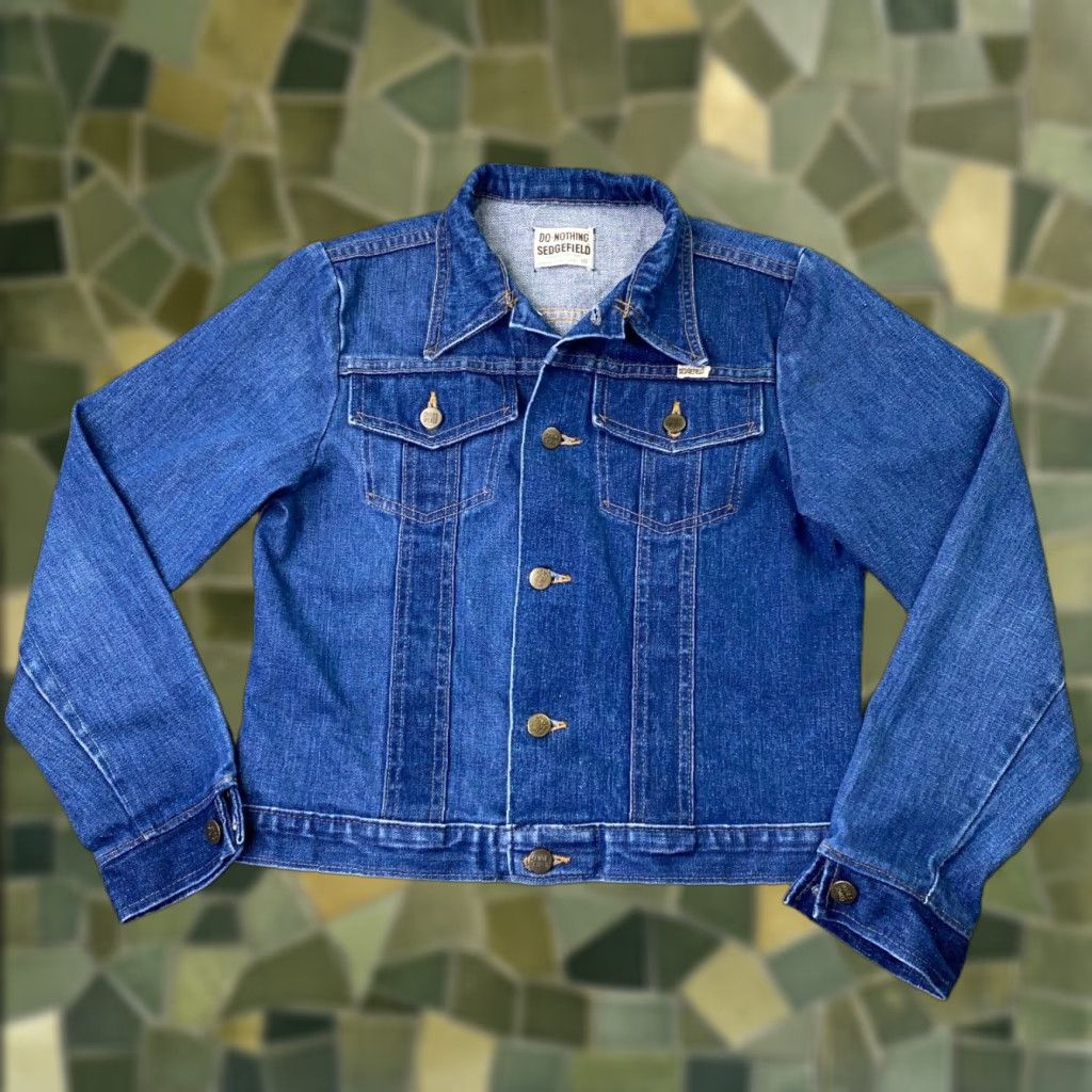 Denime VINTAGE Sedgefield Jacket Denim Trucker Womens Medium Blue 70s 80s USA Made Jacket Womens M Blue 70s 80s Jeans Style USA Fit Regular) Size M / US 6-8 / IT 42-44 - 1 Thumbnail